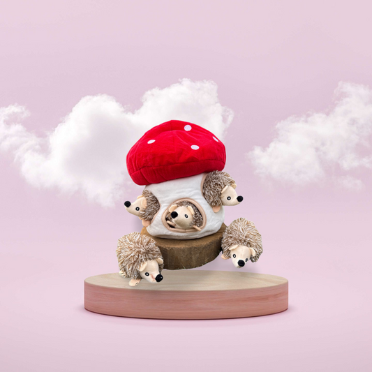 Interactief Pluche Hondenspeelgoed – Paddenstoel & Egeltjes