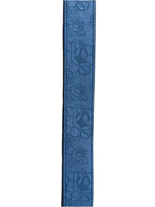 Honden halsband flower blauw