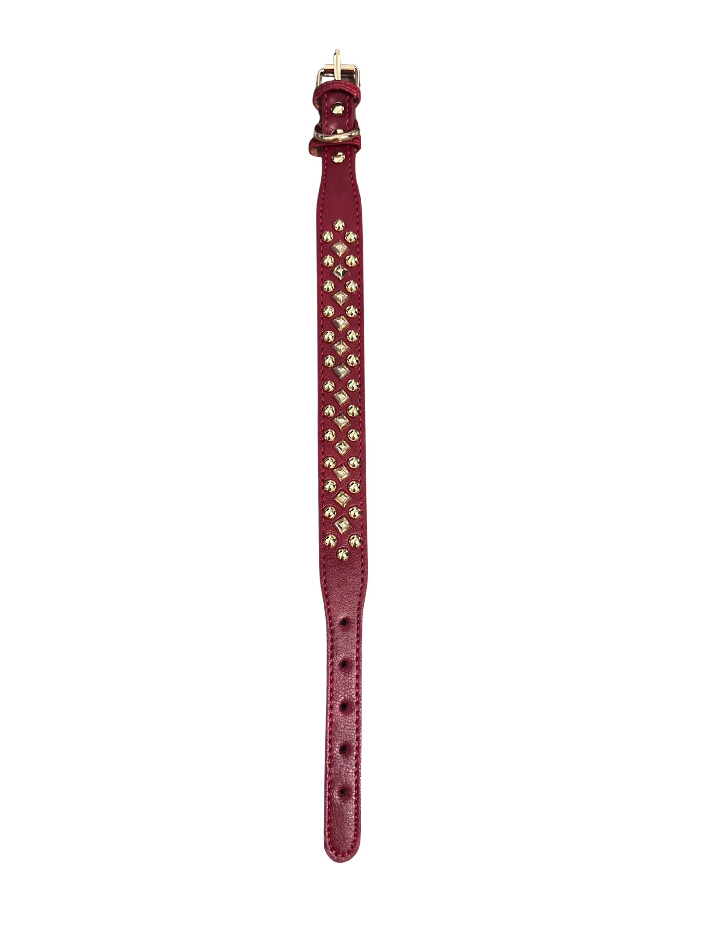 Stijlvolle leren halsband met studs