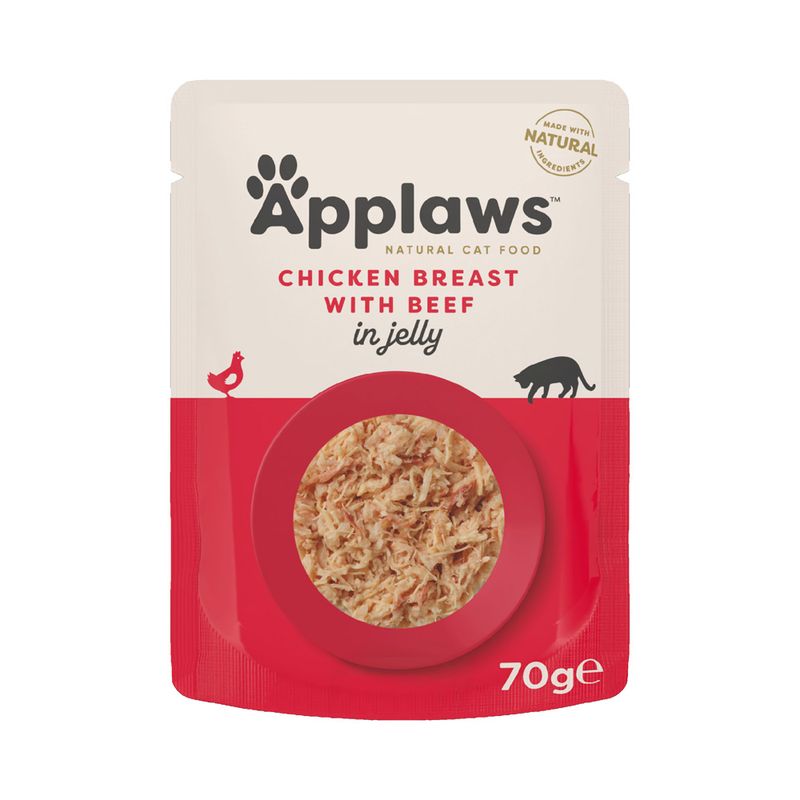 Applaws - Quik Serve Jelly Chicken & Beef 12 x 70 gr