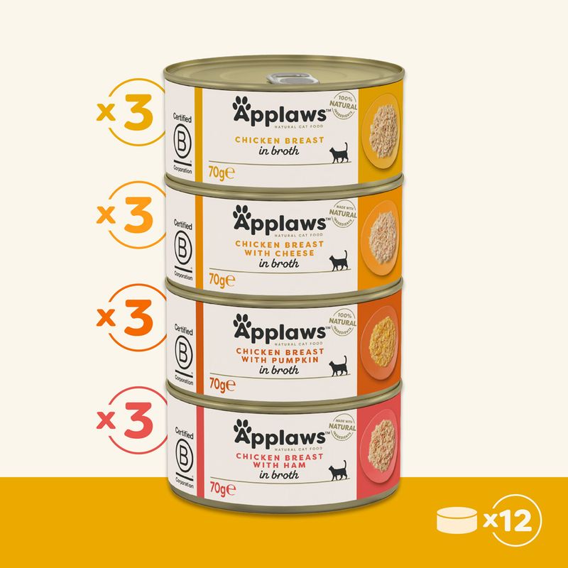 Applaws - Can Multipack Chicken Selection 12 x 70 gr