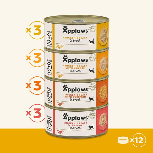 Applaws - Can Multipack Chicken Selection 12 x 70 gr