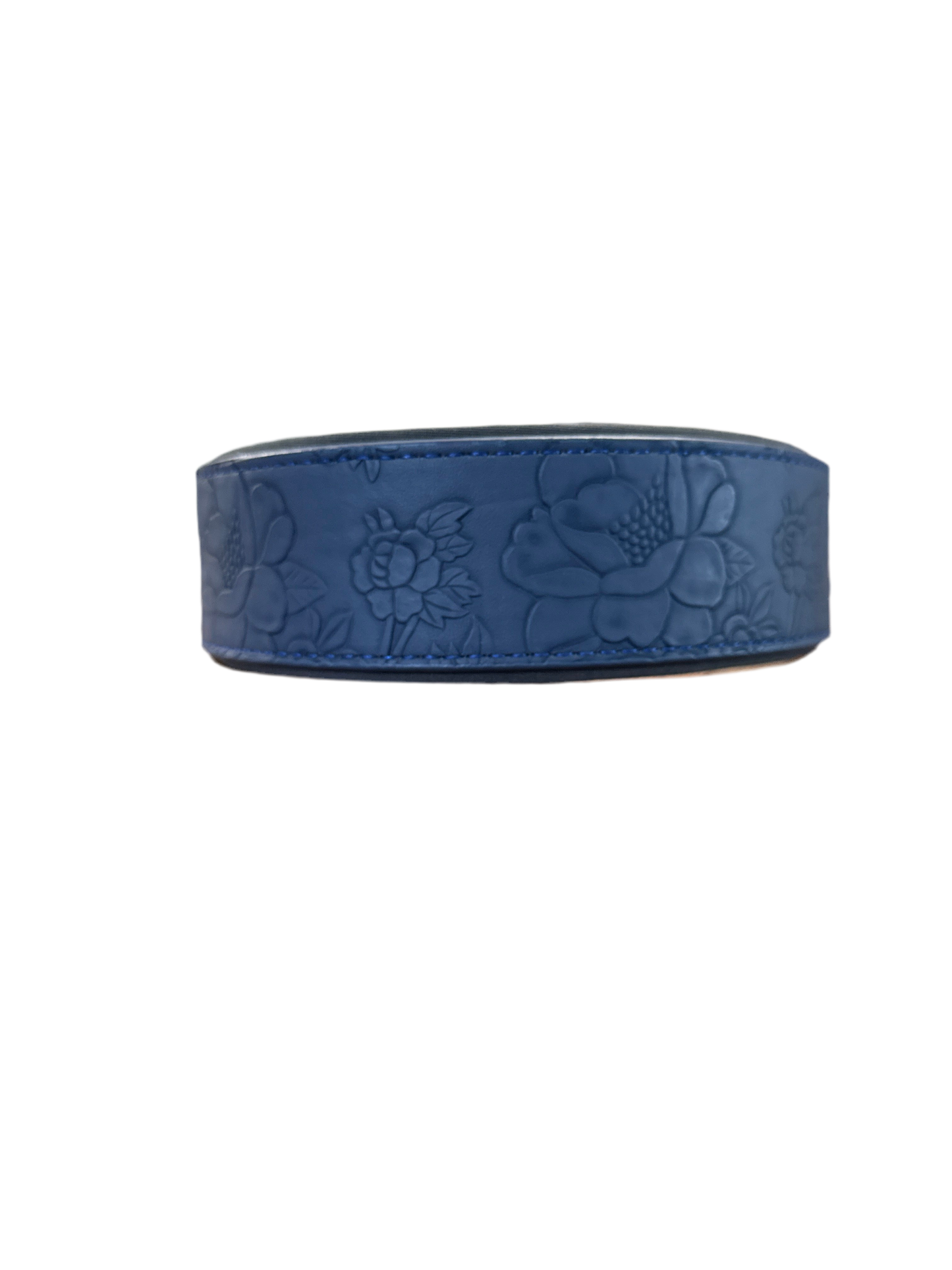 Honden halsband flower blauw