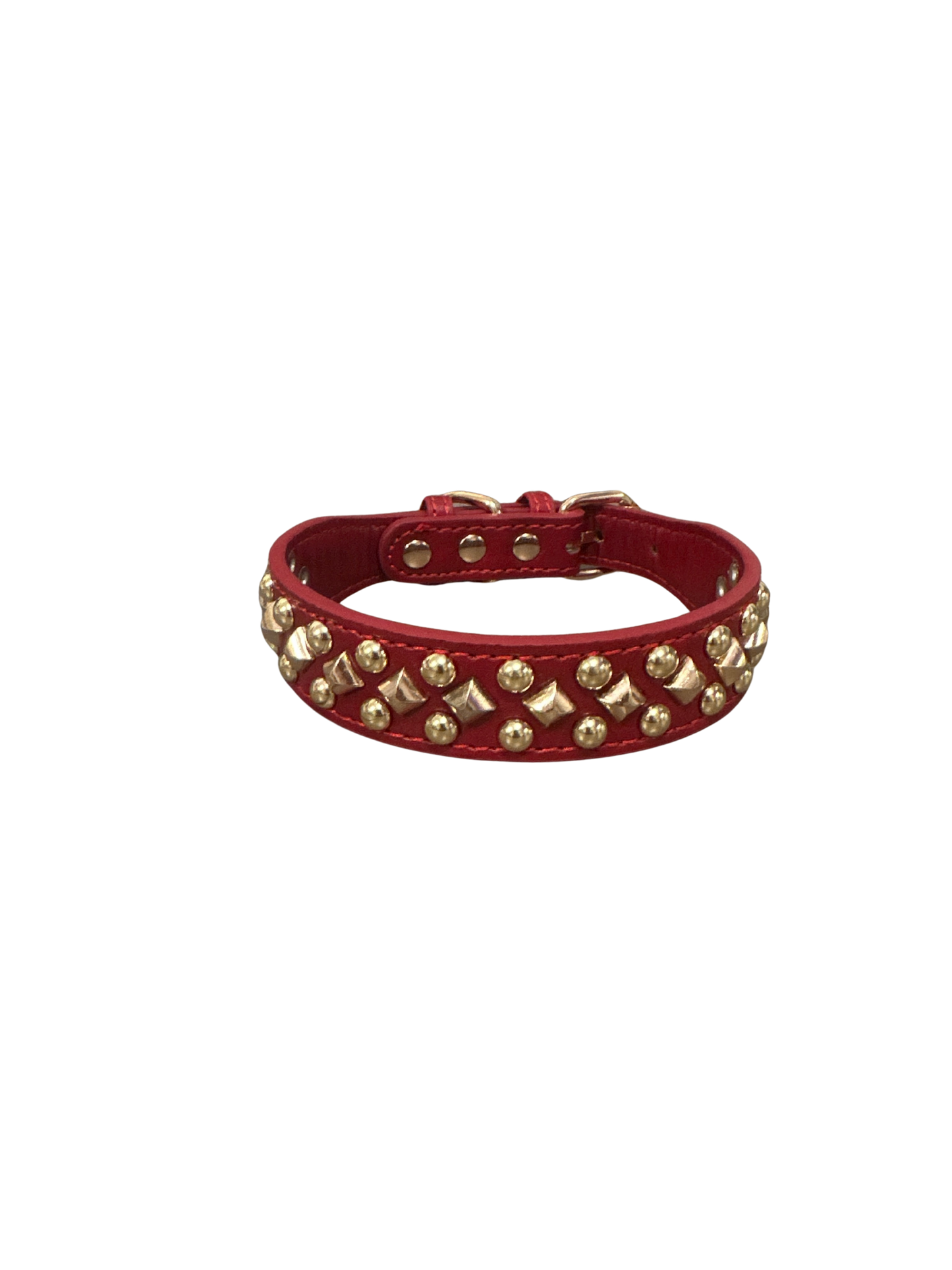 Stijlvolle leren halsband met studs