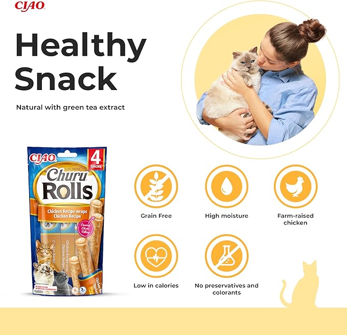 Inaba - Rolls Chicken Wraps Chicken 12 pack = 48 Tubes