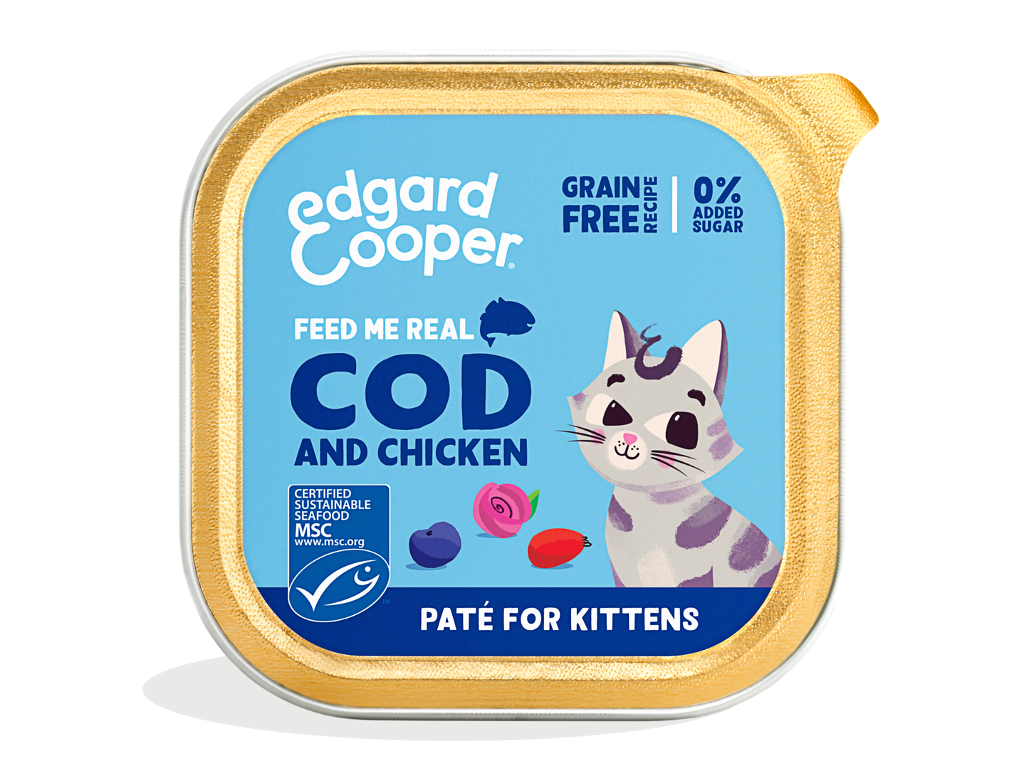 Edgard & Cooper - MSC Cod and Free-Run Chicken paté for kittens