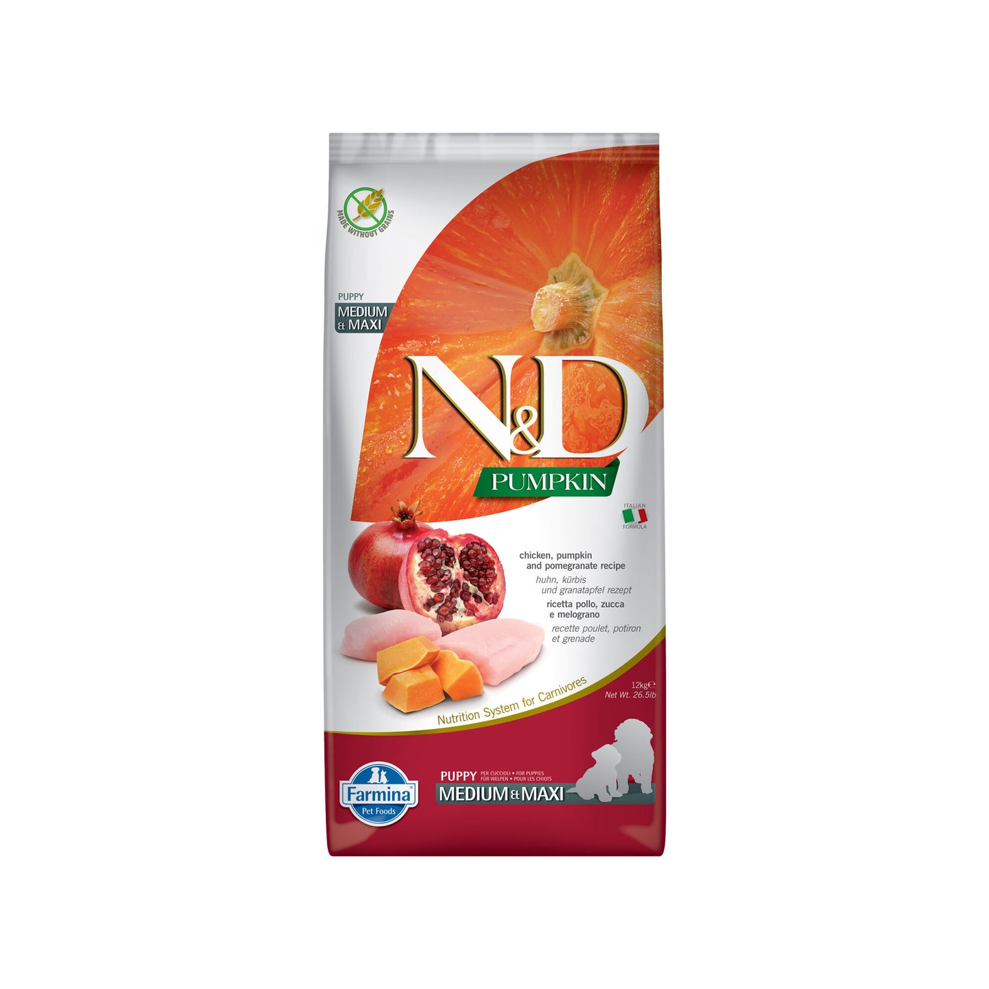 Farmina - N&D Pumpkin Chicken Puppy Medi/ Maxi