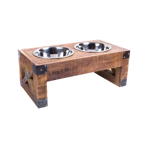 Lex&Max Wooden Feeder With Bowls