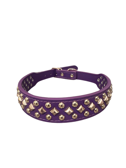 Stijlvolle leren halsband met studs