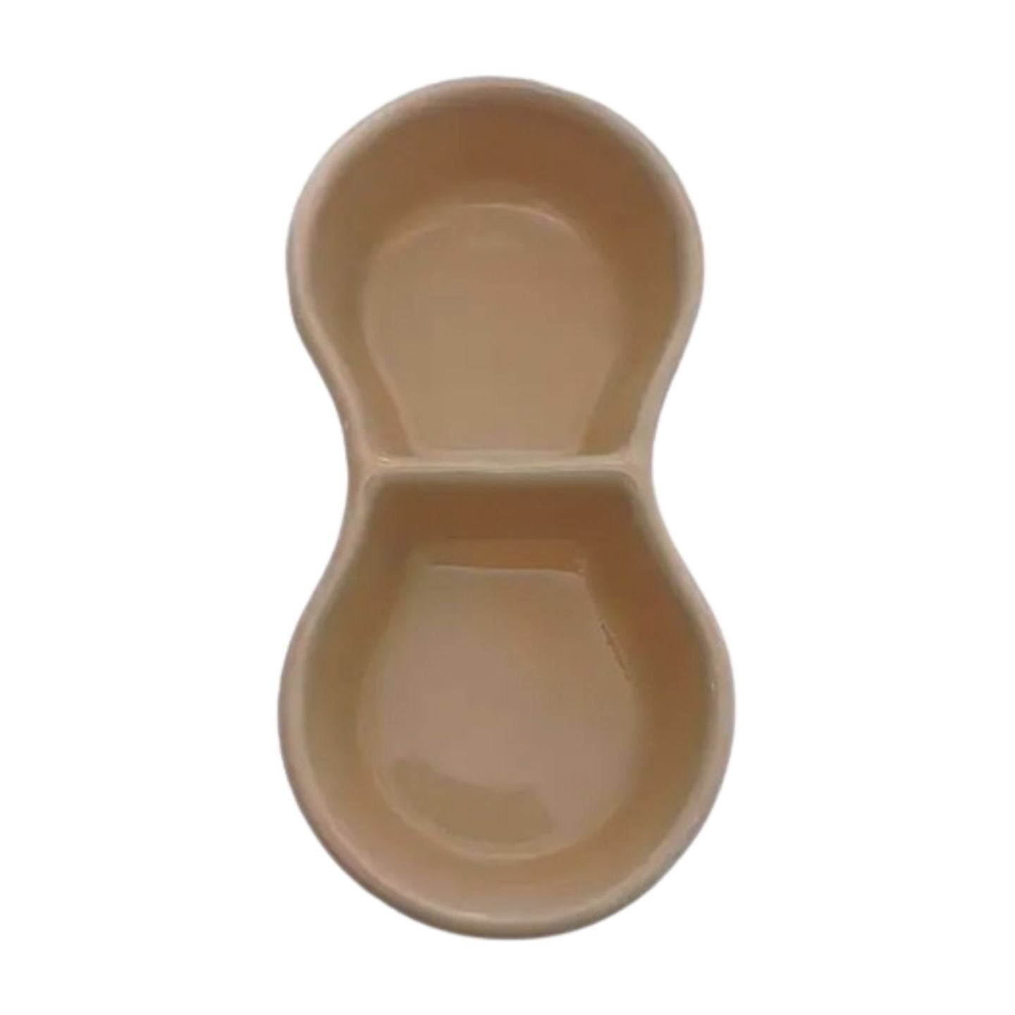 Keramisch Voerbakje Dubbele Vakken