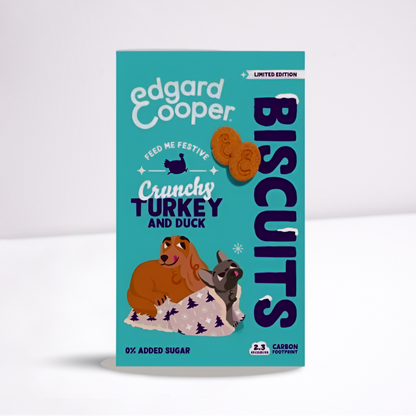 Edgard & Cooper - Crunchy Turkey and Duck Biscuits Kersteditie - Dierenshop Lady