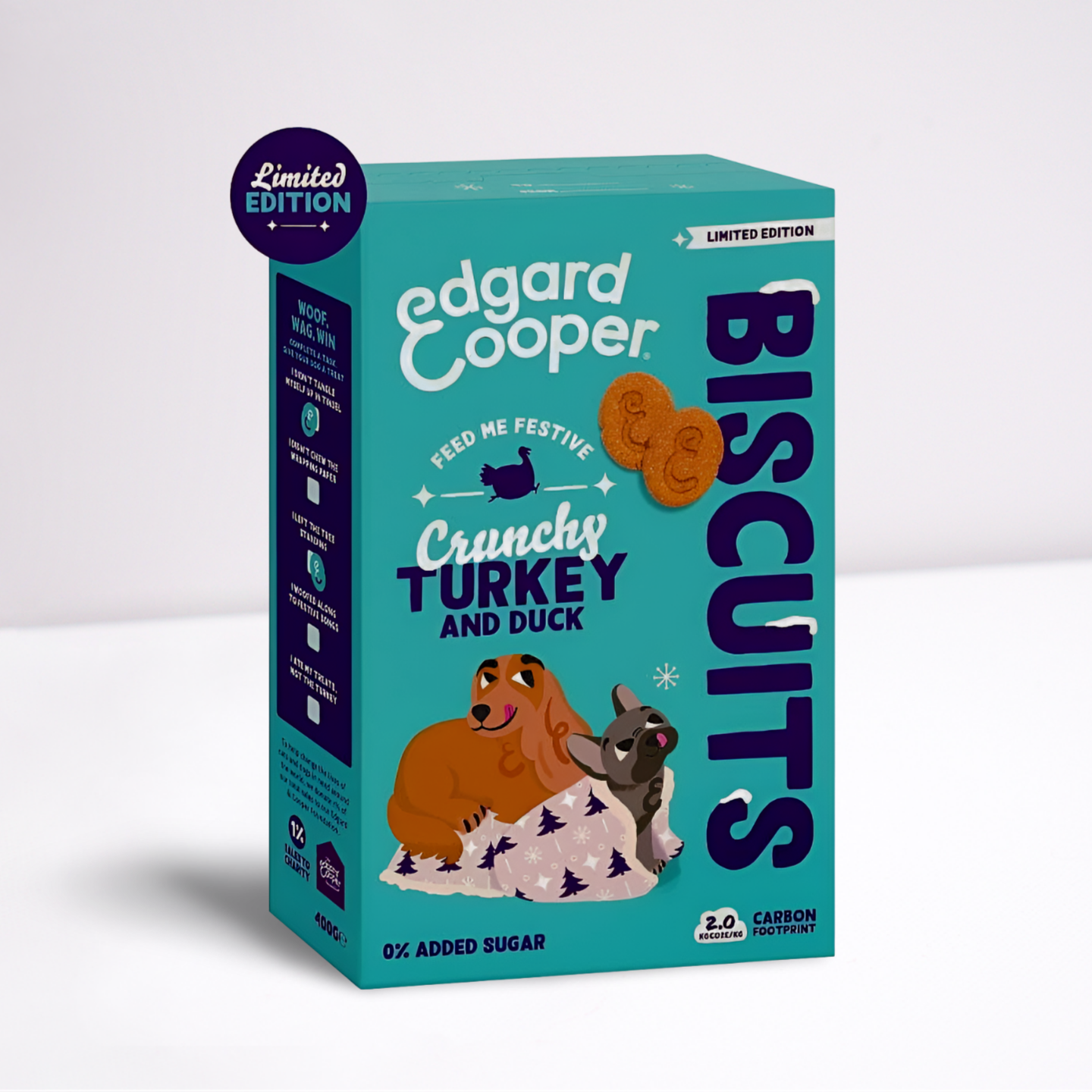 Edgard & Cooper - Crunchy Turkey and Duck Biscuits Kersteditie - Dierenshop Lady
