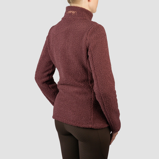 Teddy Vest Francesca – Warme & Zachte Bodywarmer in Deep Ruby Rood