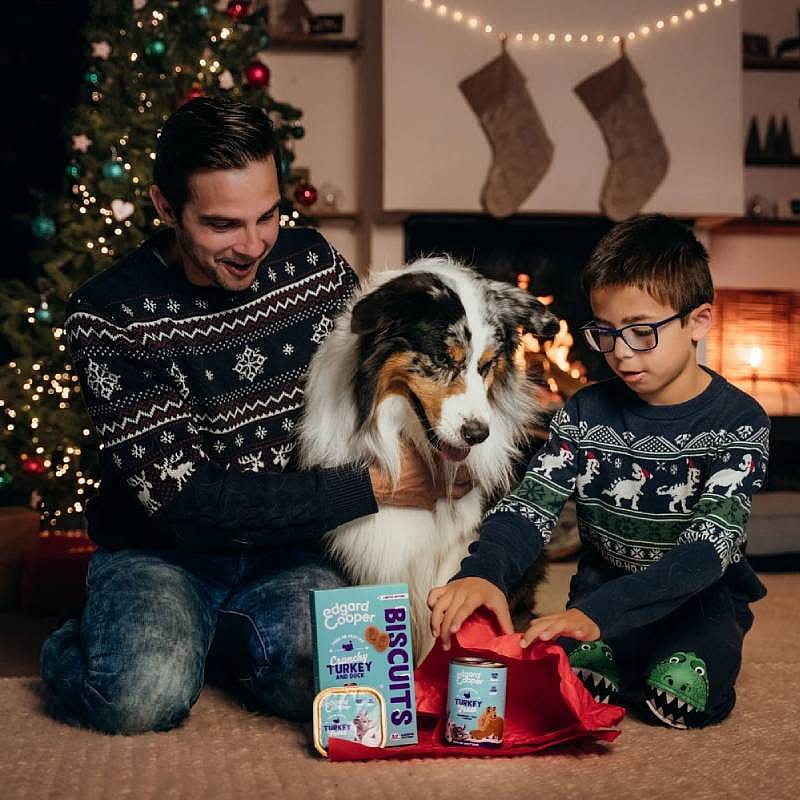 Edgard & Cooper - Crunchy Turkey and Duck Biscuits Kersteditie - Dierenshop Lady