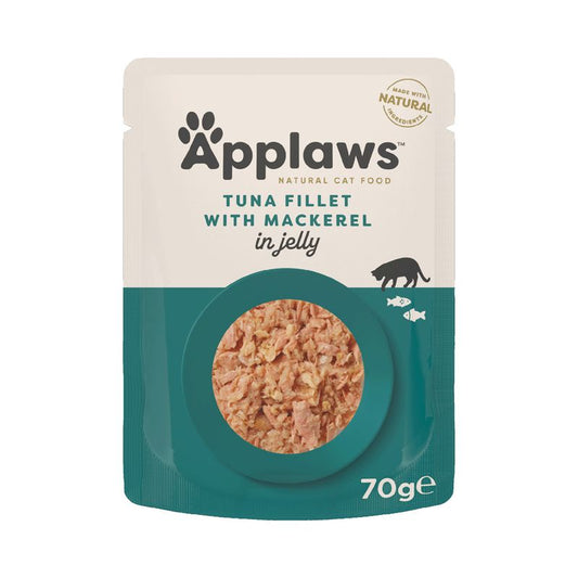 Applaws - Quik Serve Jelly Tuna Wholemeat & Mackerel 12 x 70 gr