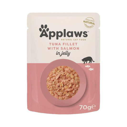 Applaws - Quik Serve Jelly Tuna Wholemeat & Salmon 12 x 70 gr
