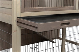 Trixie Natura Knaagdierhok Konijnenhok met Ren Grijs/Bruin 124 X 78 X 102 cm