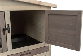 Trixie Natura Knaagdierhok Konijnenhok met Ren Grijs/Bruin 124 X 78 X 102 cm