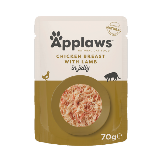 Applaws - Quik Serve Jelly Chicken & Lamb 12 x 70 gr