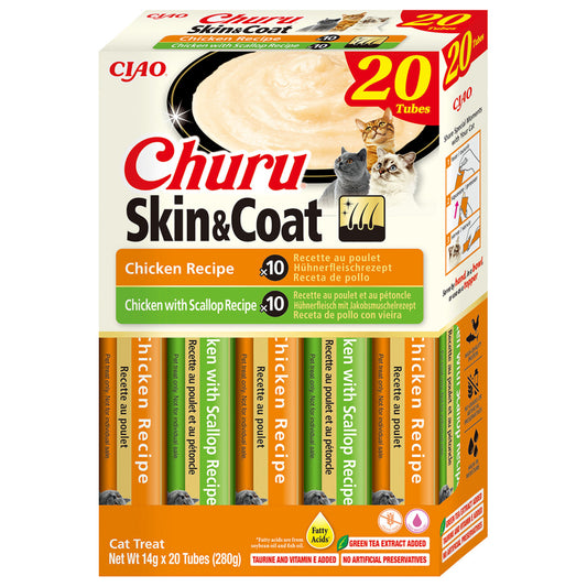 Inaba - Churu Skin & Coat Multipack 2 Chicken Varieties pcs