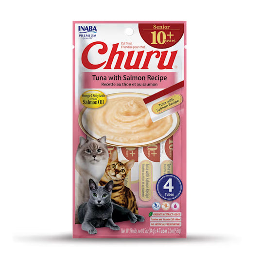 Inaba - Churu for Senior Tuna with Salmon 12 Pack = 48 Tubes