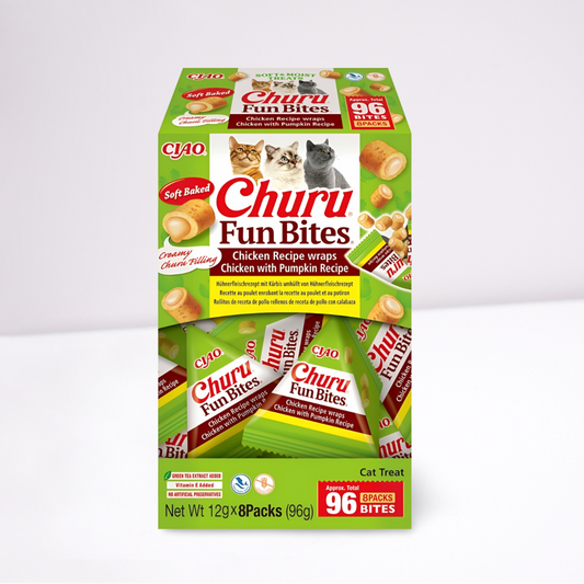 Inaba Fun Bites Cat Chicken Wraps – Chicken whit Pumpkin
