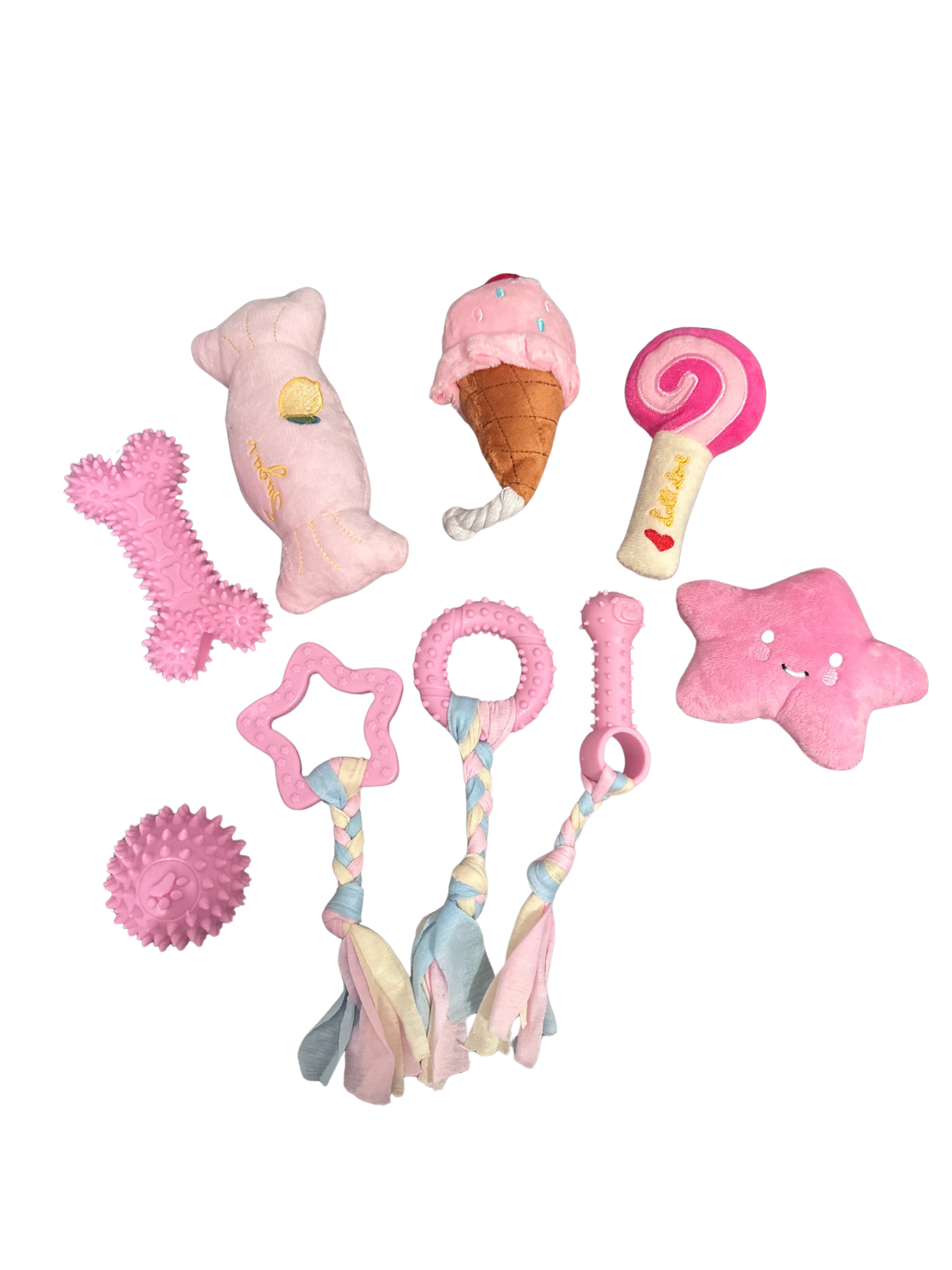 Roze puppy speelgoedset