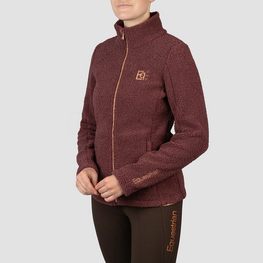 Teddy Vest Francesca – Warme & Zachte Bodywarmer in Deep Ruby Rood