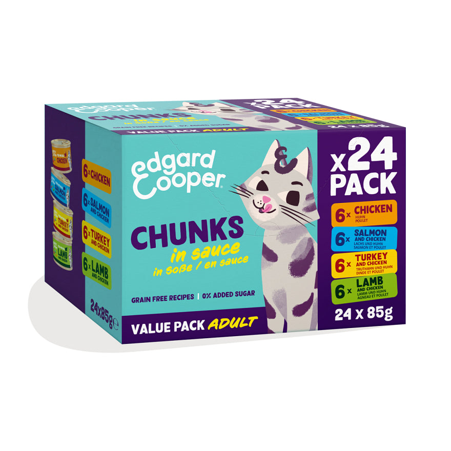 Edgard & Cooper - Multipack Chunks in sauce 24x85g - Dierenshop Lady