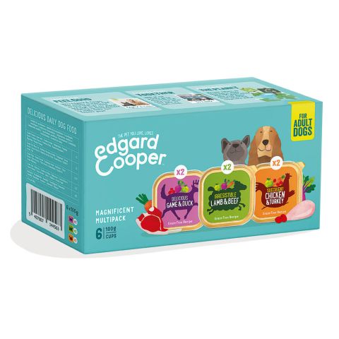 Edgard & Cooper - Multipack Dog 6x100g Chicken/Turkey, Lamb/Beef, Game/Duck