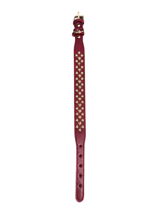 Stijlvolle leren halsband met studs