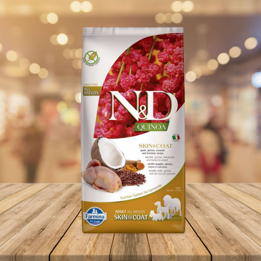 Farmina - N&D Quinoa Skin & Coat Adult Quail