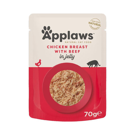 Applaws - Quik Serve Jelly Chicken & Beef 12 x 70 gr