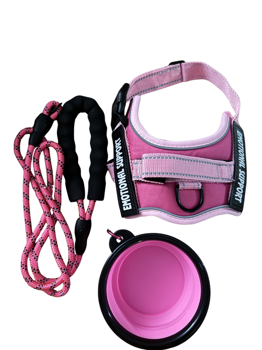 Honden tuigje roze