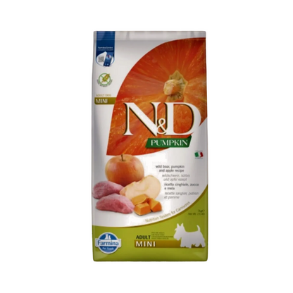 Farmina - N&D Pumpkin Wild Boar Adult Mini - Dierenshop Lady