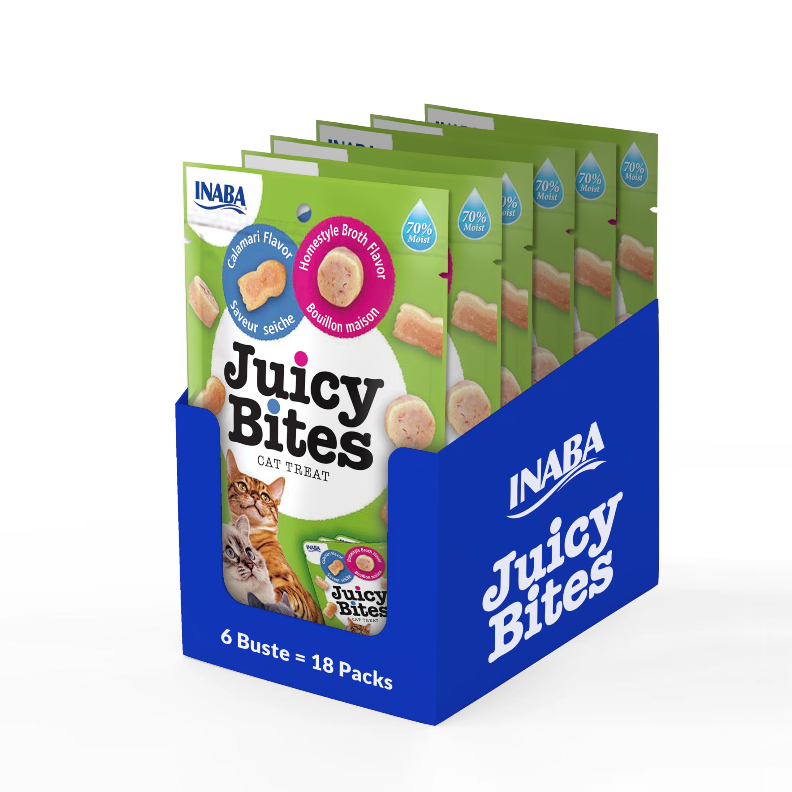 Inaba - Juicy Bites Homestyle Broth & Calamari 6 Pack = 18 Tubes