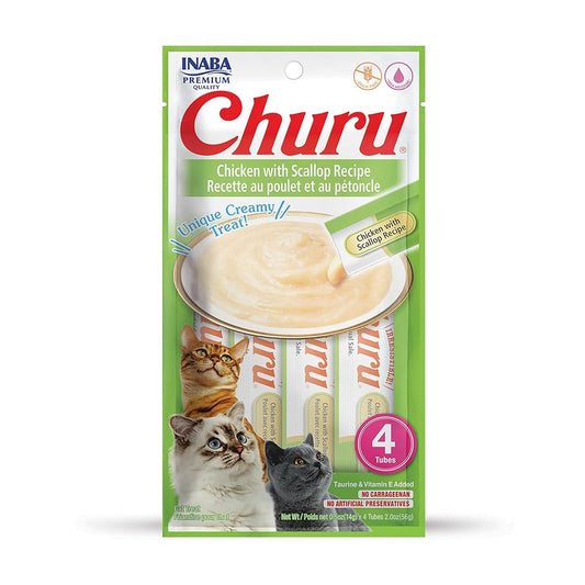 Inaba - Churu Chicken With Scallop 4 Tubes