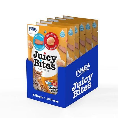 Inaba - Juicy Bites Fish & Clam 6 Pack = 18 Tubes