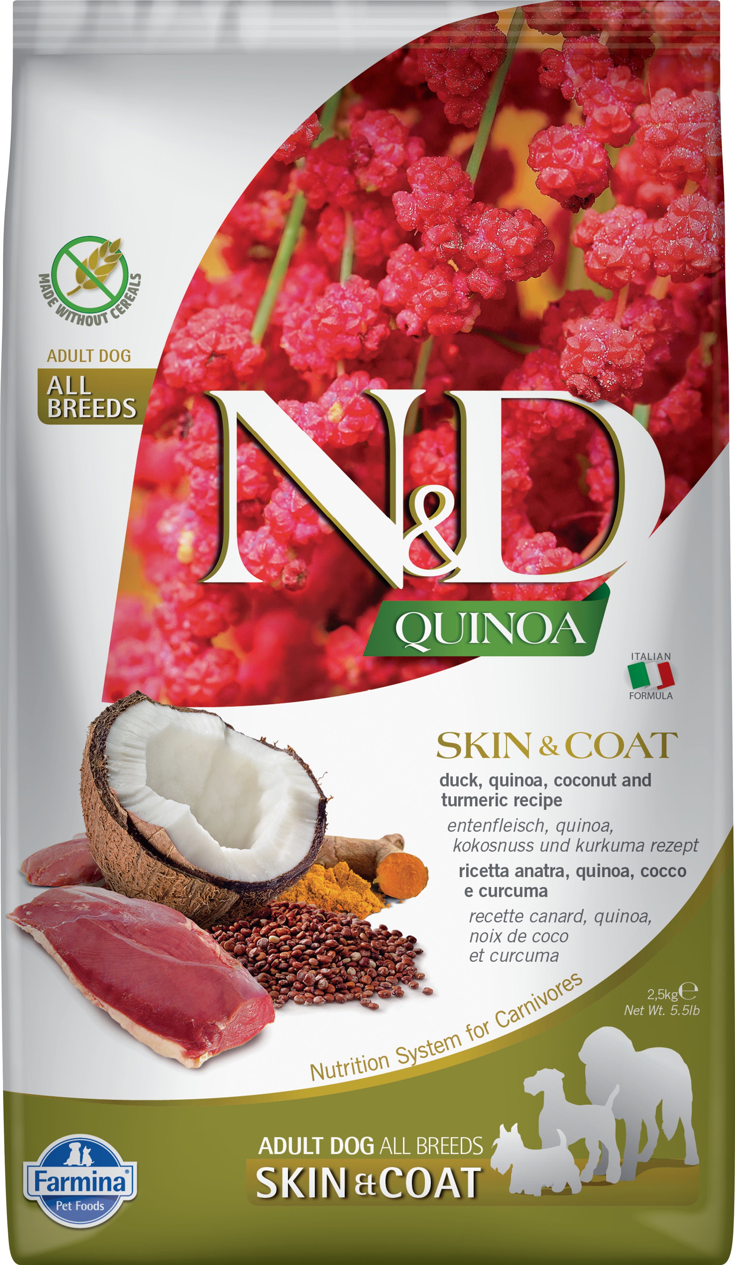 N&D Quinoa Skin & Coat Adult Duck 2.5 kg.