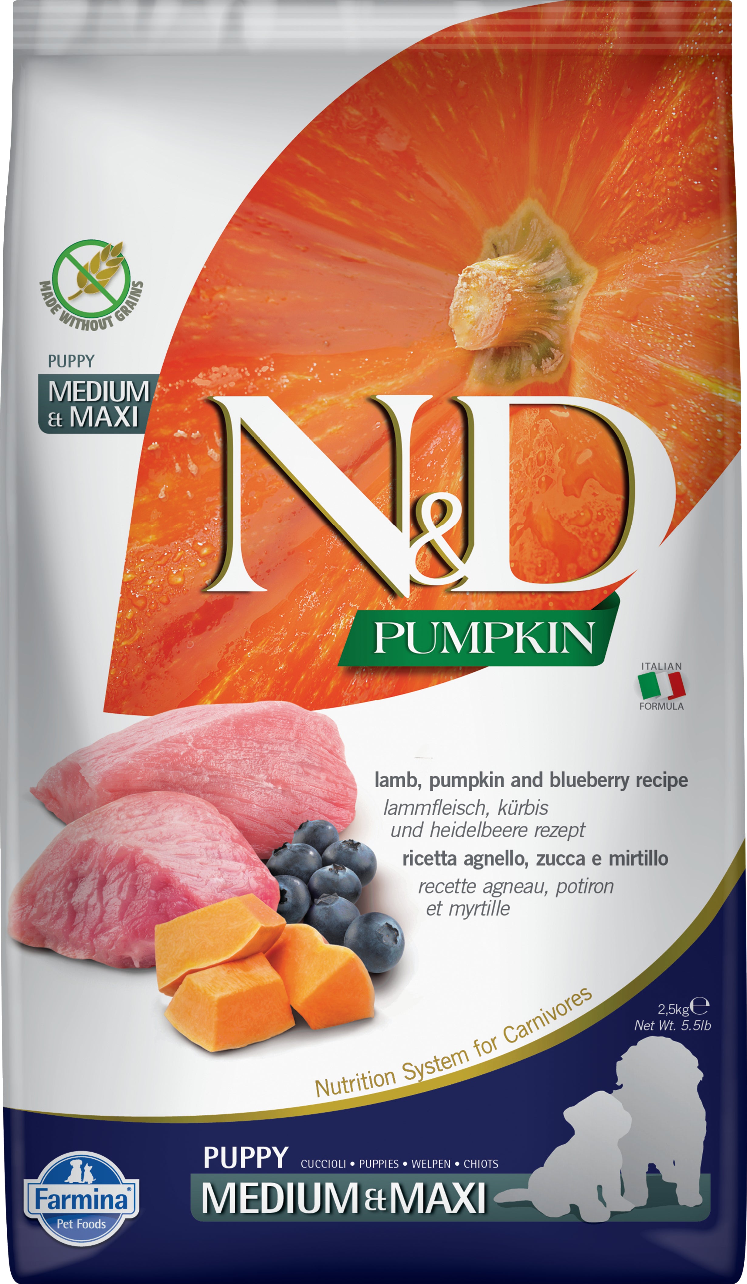 N&D Pumpkin Lamb Puppy Medi/ Maxi