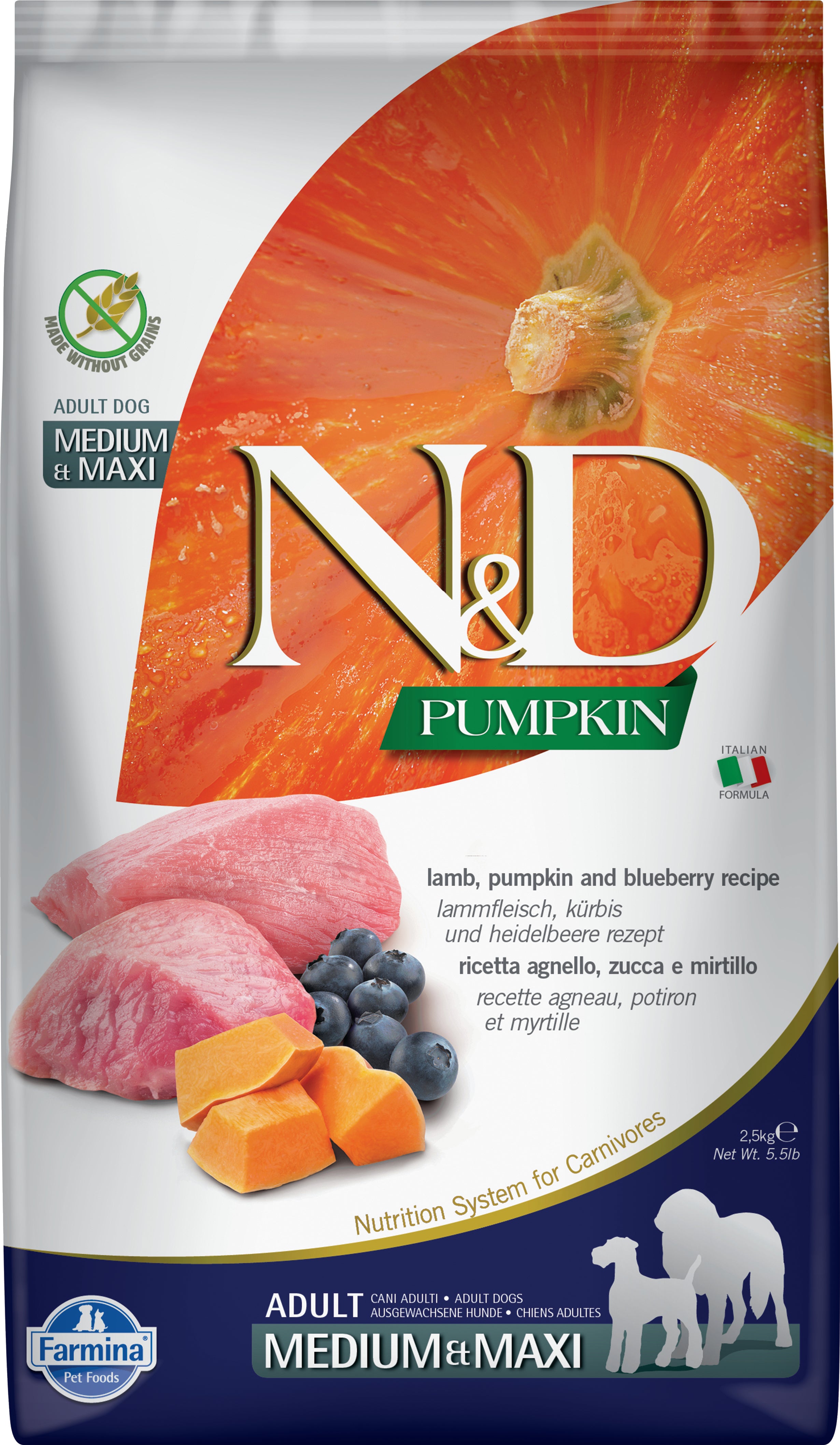 N&D Pumpkin Lamb Adult Medi/ Mexi