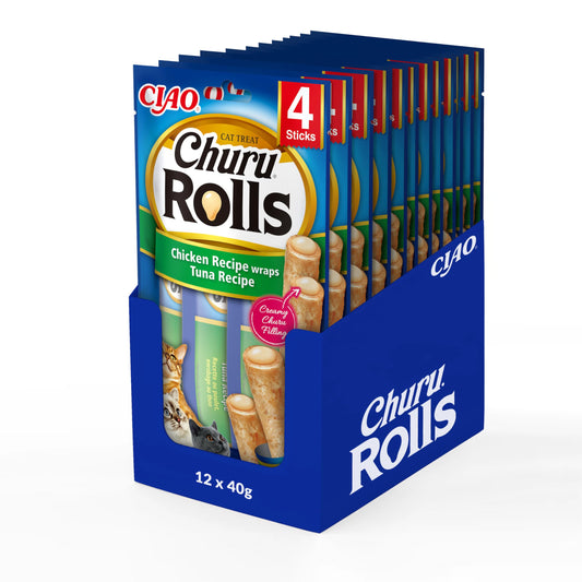 Inaba - Rolls Chicken Wraps Tuna 12 pack = 48 Tubes