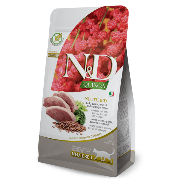 N&D Quinoa Neutered Cat Duck 1.5 kg.