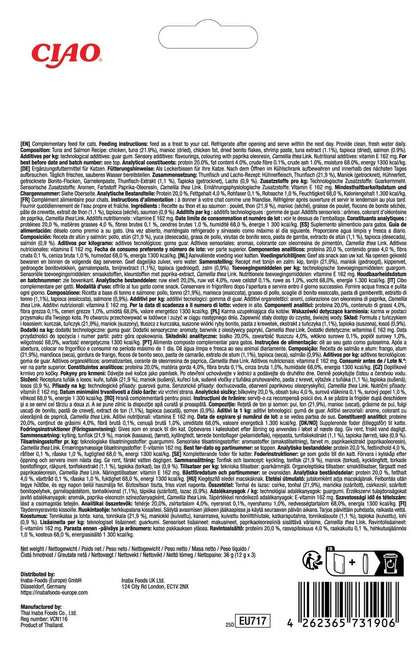 INABA Churu Tidbits Kattensnack - Tonijn en Zalm Recept (3 stuks) - Dierenshop Lady