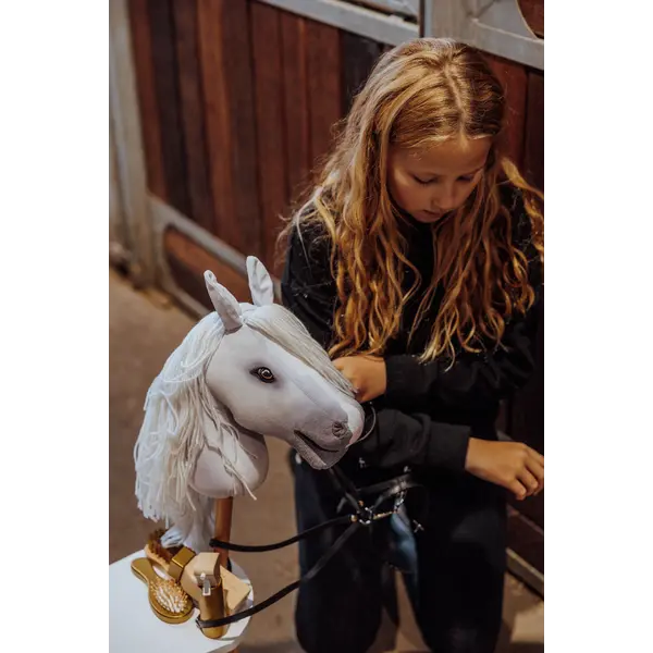 Hobbypaard Sigrid - Witte Schoonheid met Rode Showset