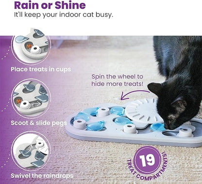 Petstages Nina Ottosson Cat Puzzle & Play Rainy Day White