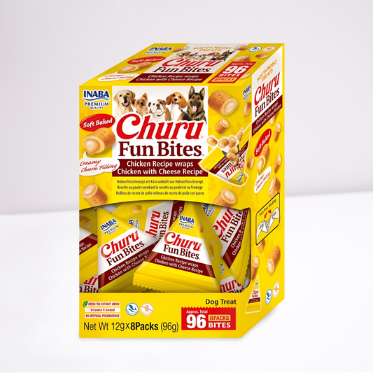 INABA Fun Bites Dog Chicken Wraps – Chicken with Cheese