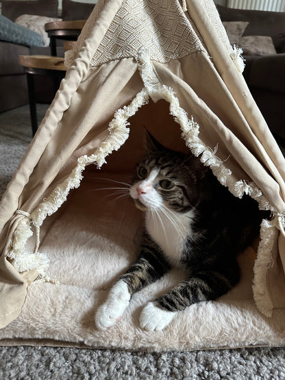 TRIXIE Kattenmand Tipi Boho Beige 55X55X65 cm