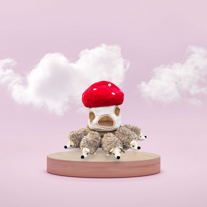 Interactief Pluche Hondenspeelgoed – Paddenstoel & Egeltjes