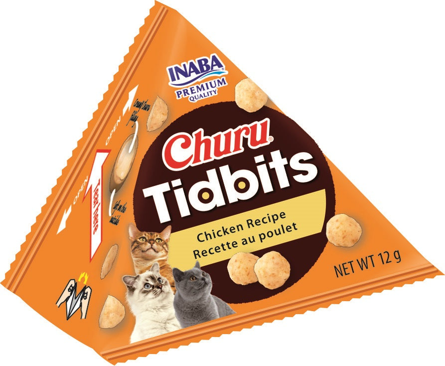 INABA Churu Tidbits Kattensnack - Kip Recept (3 stuks)